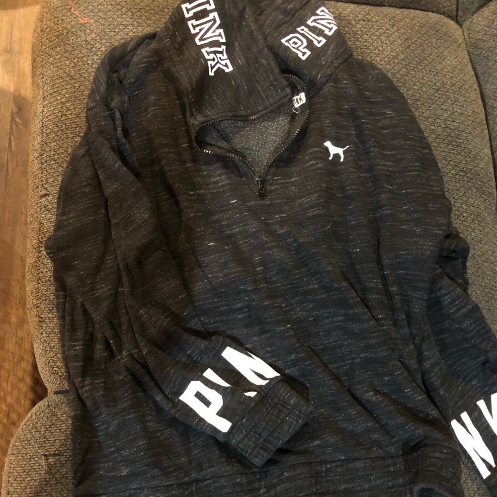 Pink Victoria’s Secret 1/4 zip sweatshirt